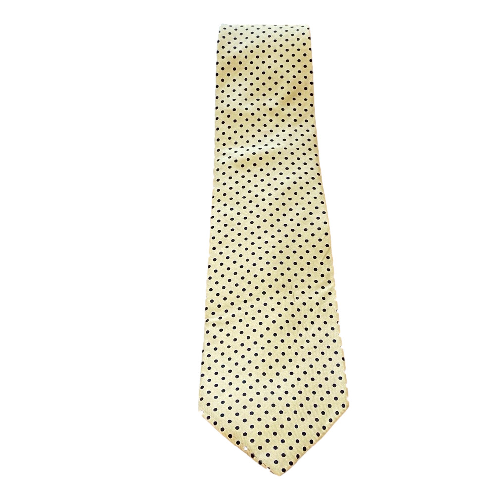 EUC 100% Silk Bert Pulitzer Gold / Yellow Polka Dot